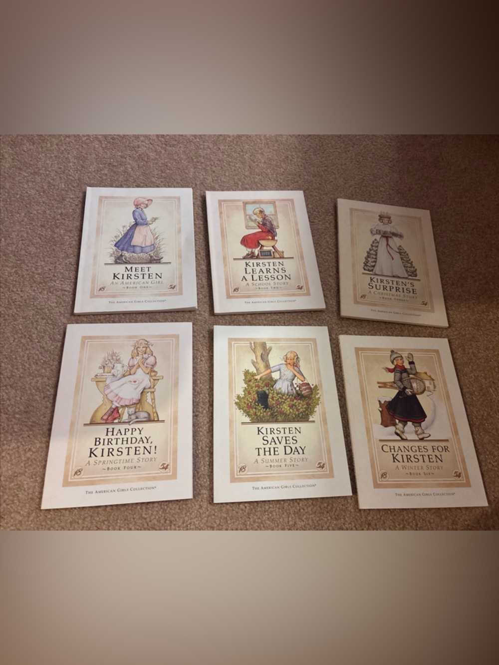 Kirsten Book Cover Art Prints - Set of 6 (Beige/Tan) first edition set